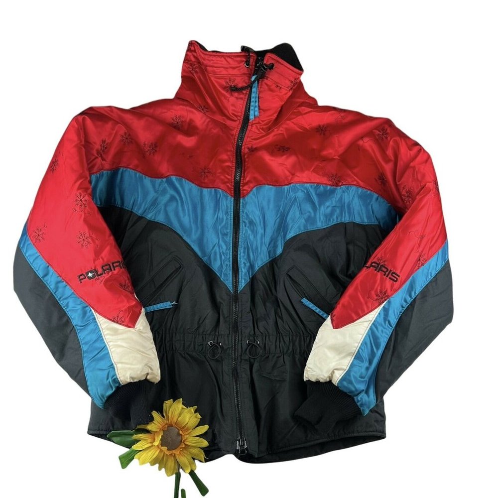 Vintage Polaris Snowmobile Sled Thermo-Loft Insulated Racing Ski Jacket Medium